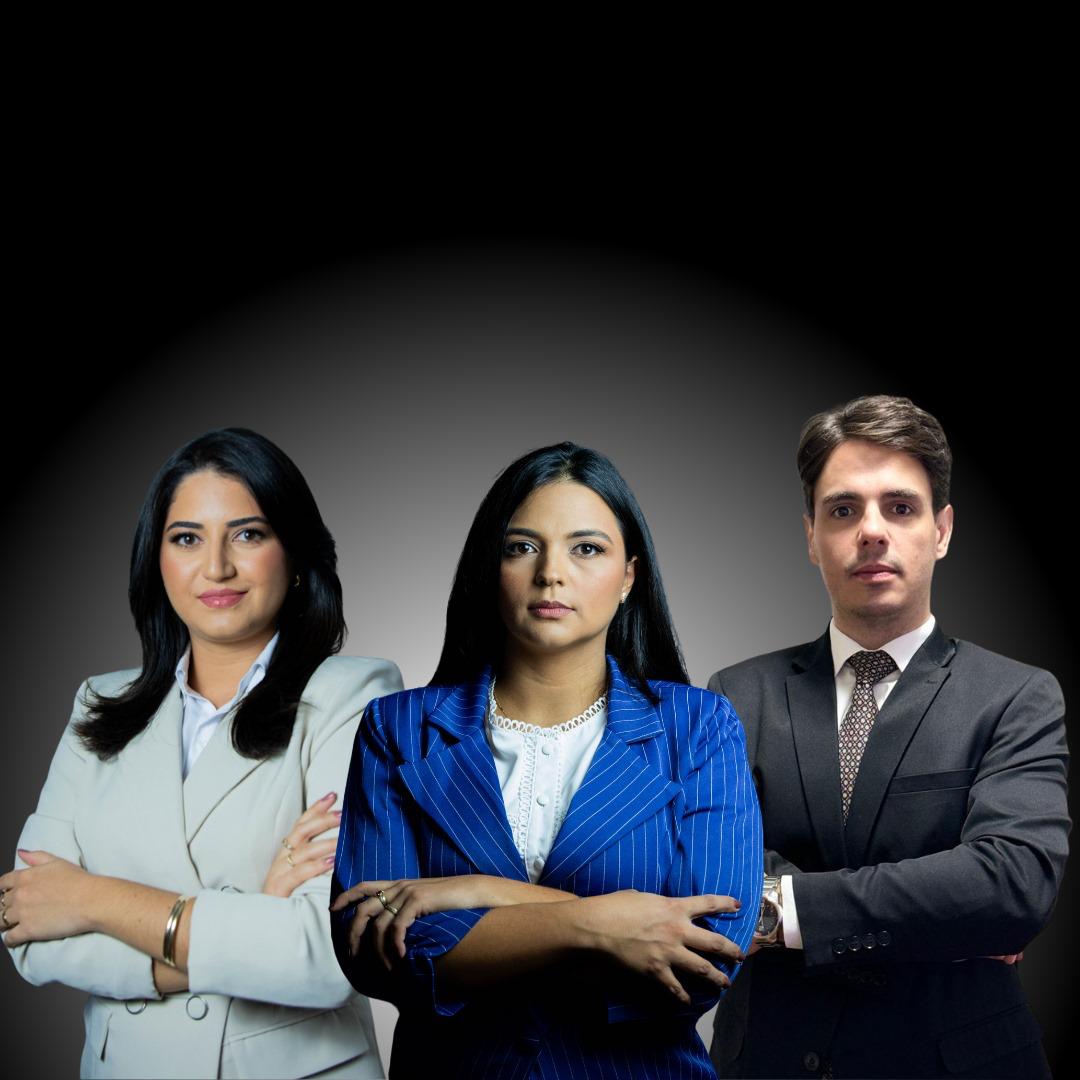 Equipe do Mota Carvalho Advogados: Eliene Aparecida Mota de Carvalho, Aline Letícia Mota e Rafael Santiago Alves